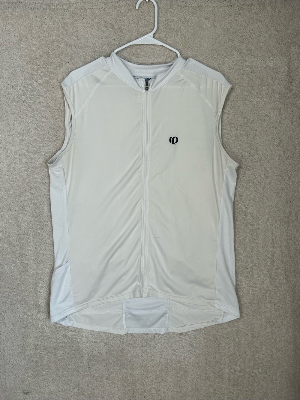 Pearl Izumi White Sleeveless Cycling Jersey - Full Zip